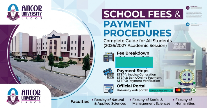 Anchor university school fees