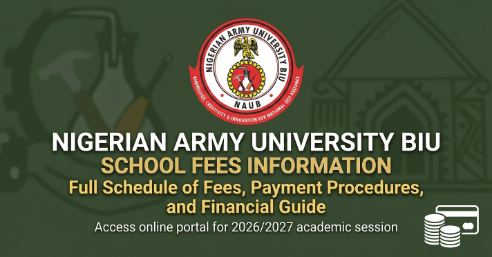 Nigeria Army University Biu school fees
